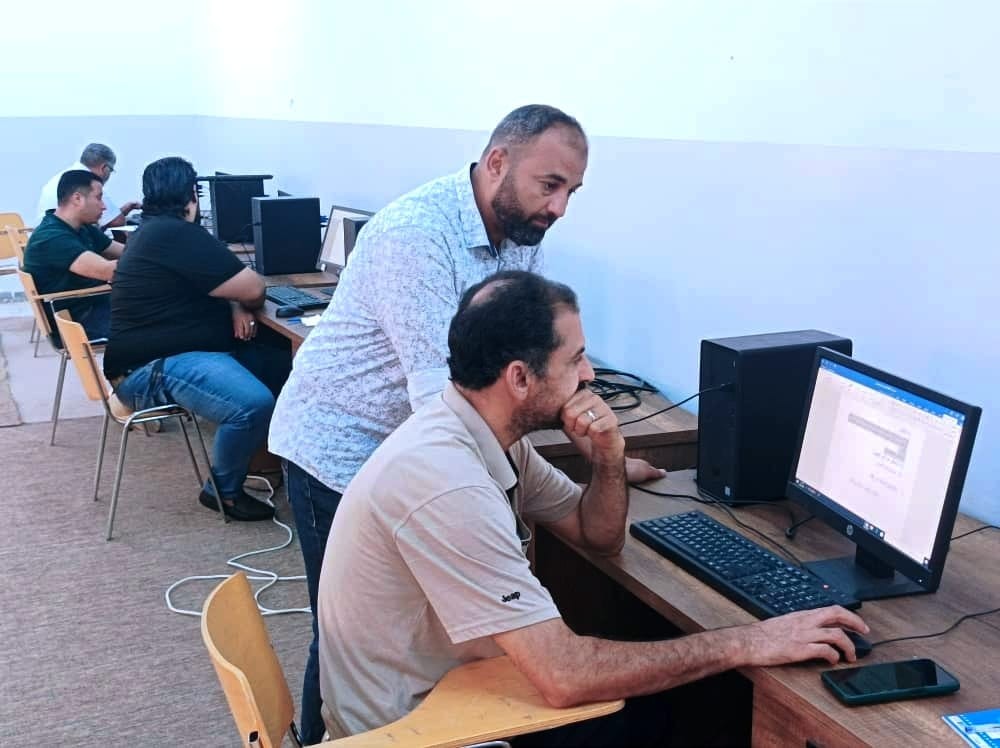 Training workshop on computer skills development for municipality employees in the Western Region at the Faculty of Engineering - Riqdalin.