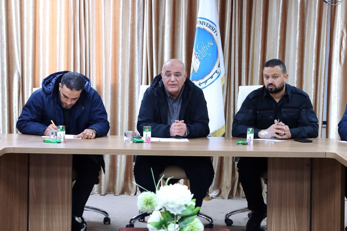 The Director of the University Security Administration at the University of Sabratha Holds His First Meeting with College Security Supervisors